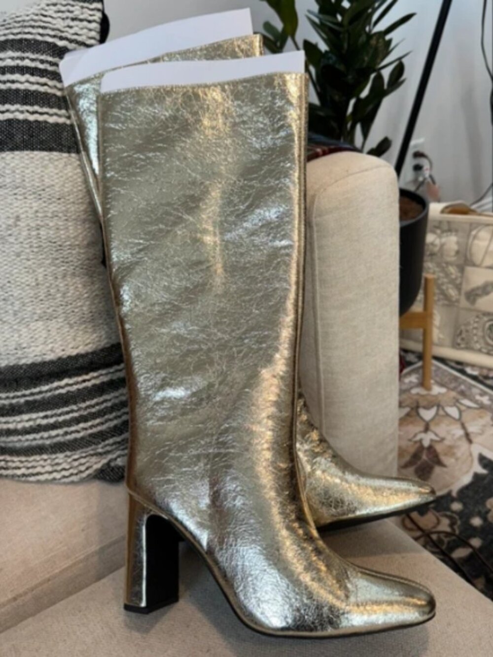 Gold Tall Boots